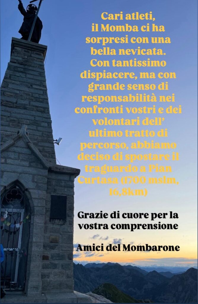 MOMBA 2025 - SPOSTAMENTO TRAGUARDO